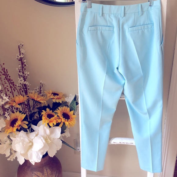 Essue Pale Blue Polyester Ankle Pants.  Size Small - Picture 2 of 3